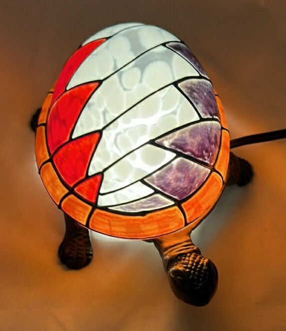 Grateful Dead Terrapin Turtle Desk Light Table Lamp w/13 Point Bolt Glass Cover