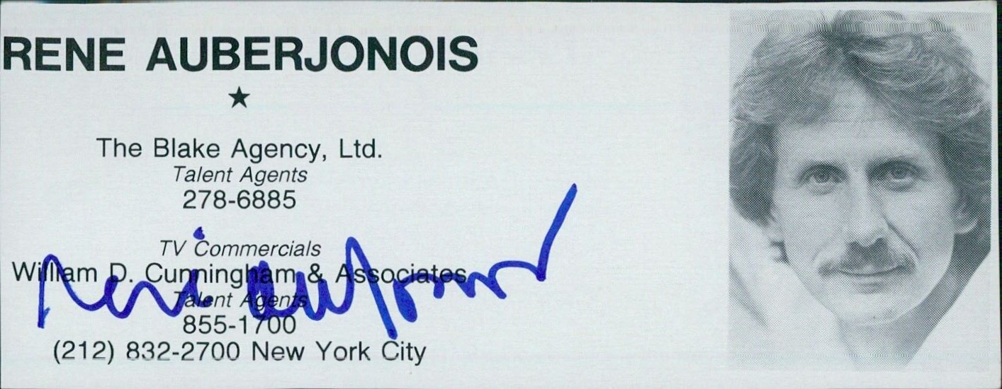 Rene Auberjonois Actor Signed 2×4.5 Directory Cut JSA Authenticated
