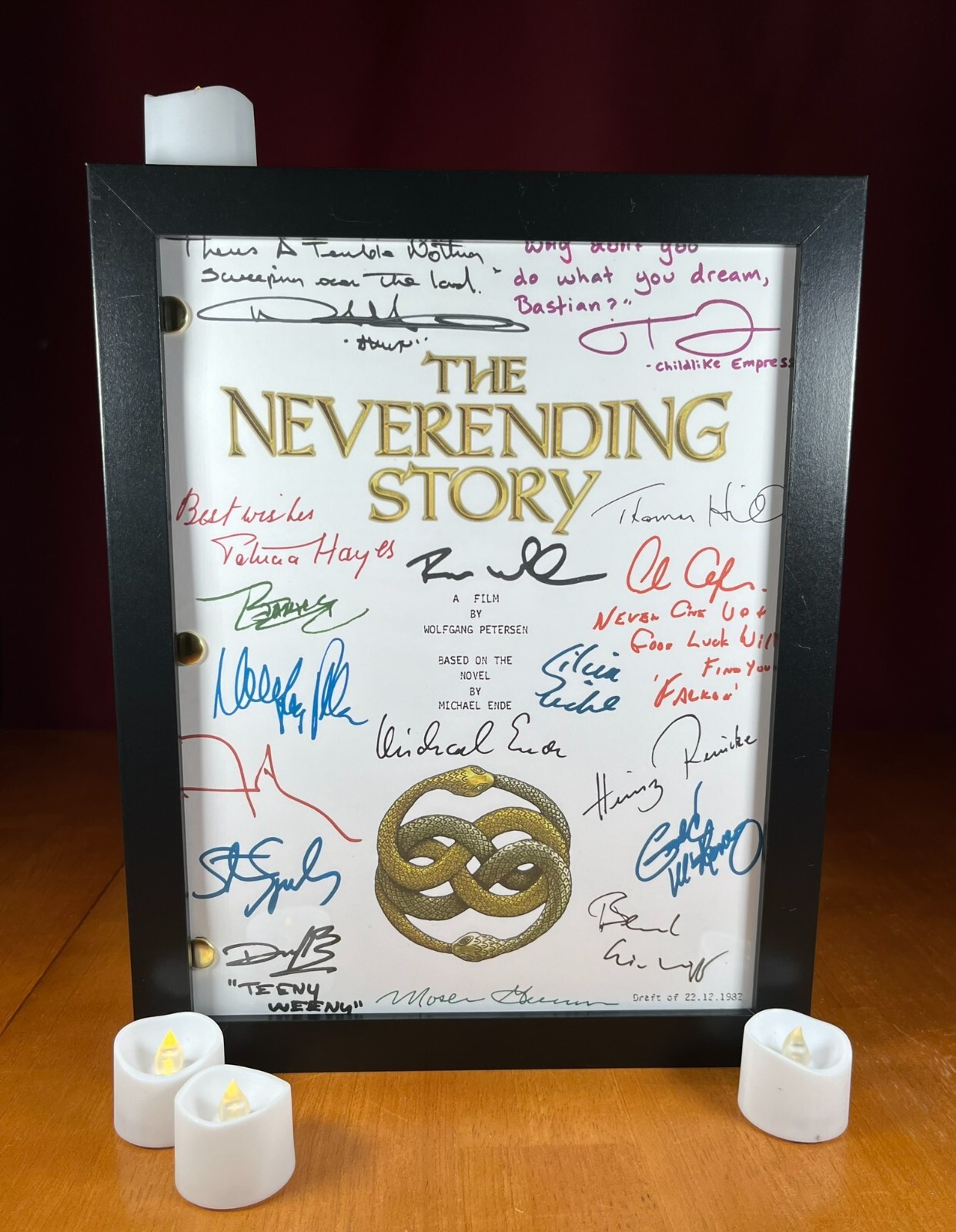 The Neverending Story 1 & 2 Scripts Signed- Autograph Reprints- Atreyu, Artax