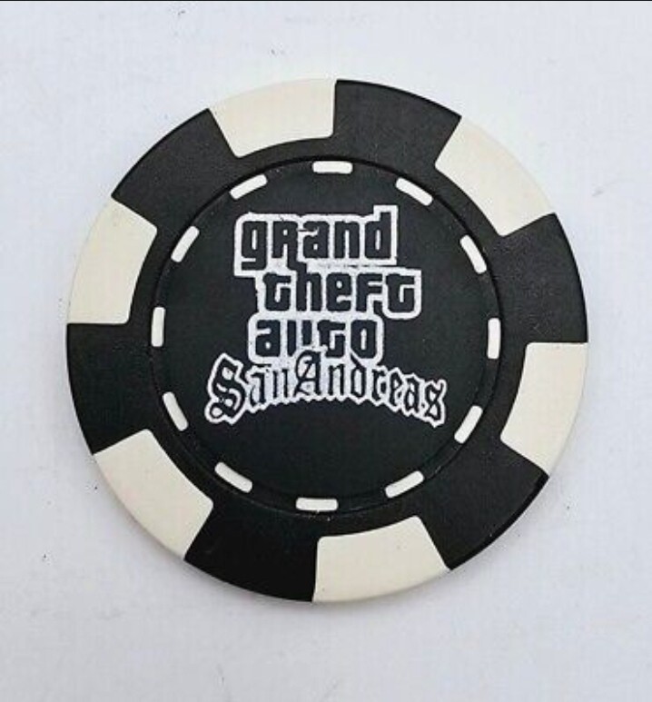 2× Grand Theft Auto San Andreas 1st Ed. Promo Poker Chip Collectible VERY RARE