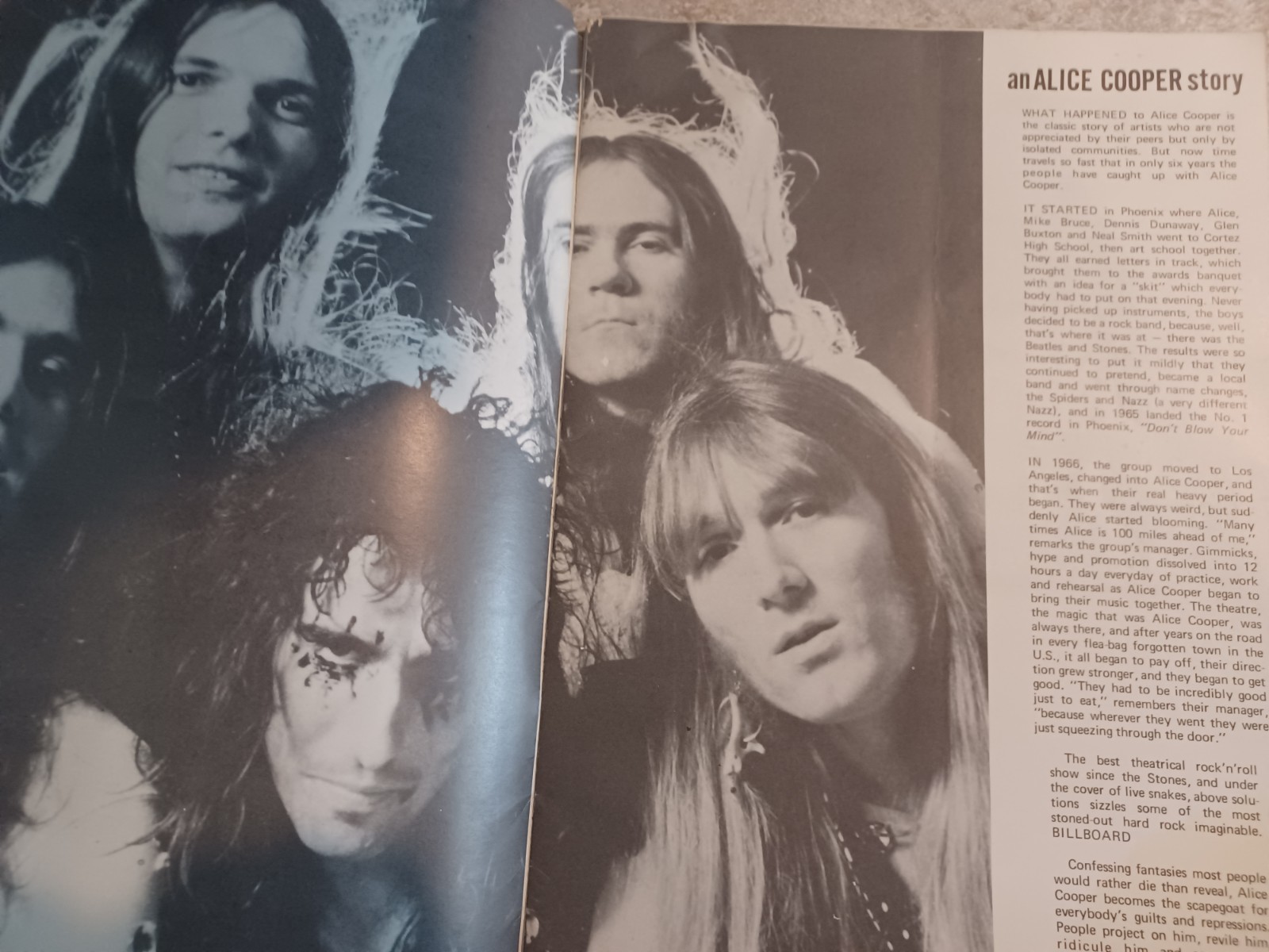 ALICE COOPER OFFICIAL PROGRAM BOOK Killer Tour 1971-1972 ORLANDO FLORIDA