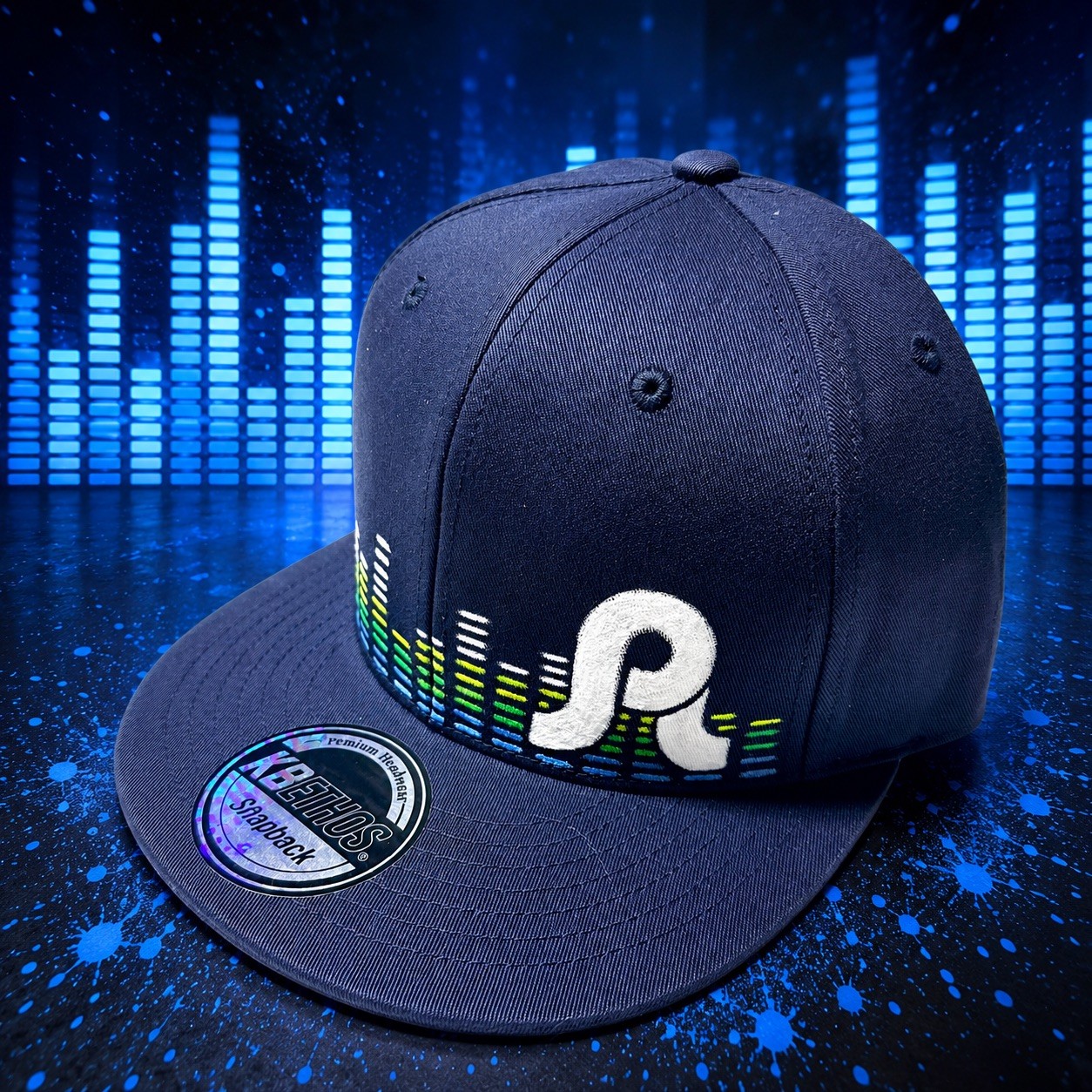 Pretty Lights Navy Blue Equalizer SnapBack Hats, Pretty Lights Hat
