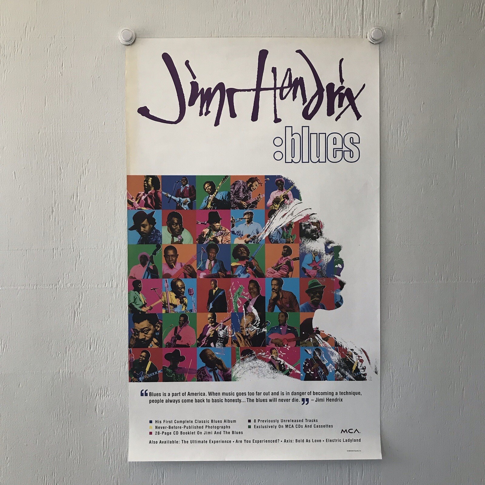 Jimi Hendrix: Blues Poster 18×30