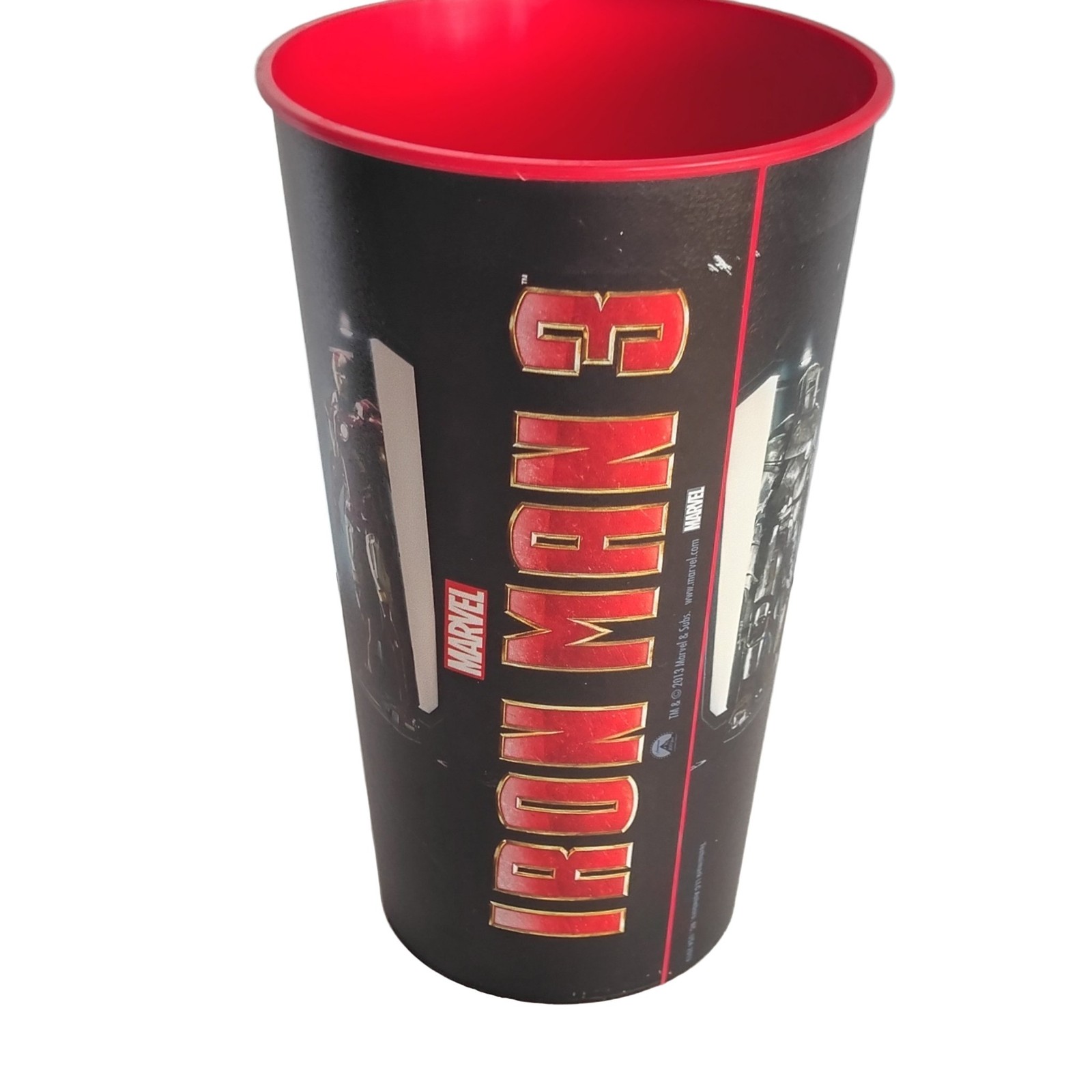 Marvel Iron Man 3 TM-44 44 Oz Black Red Polypropylene Movie Promo Cup 2013