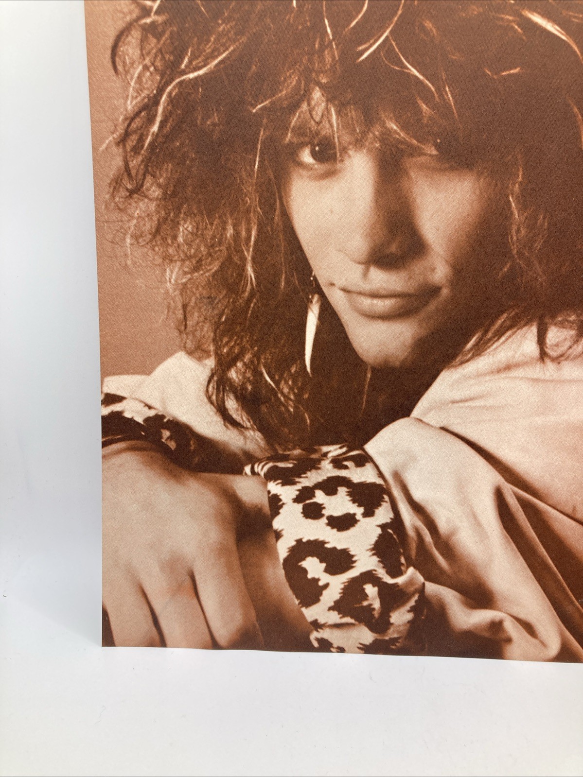 Jon Bon Jovi 14” x 11” Photo Early 1980’s Printed On Thin Cardboard
