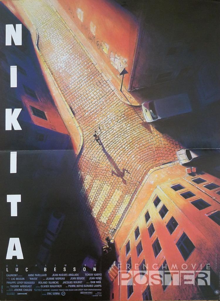 NIKITA – BESSON / PARILLAUD / MOREAU – PARIS – ORIGINAL FRENCH MOVIE POSTER