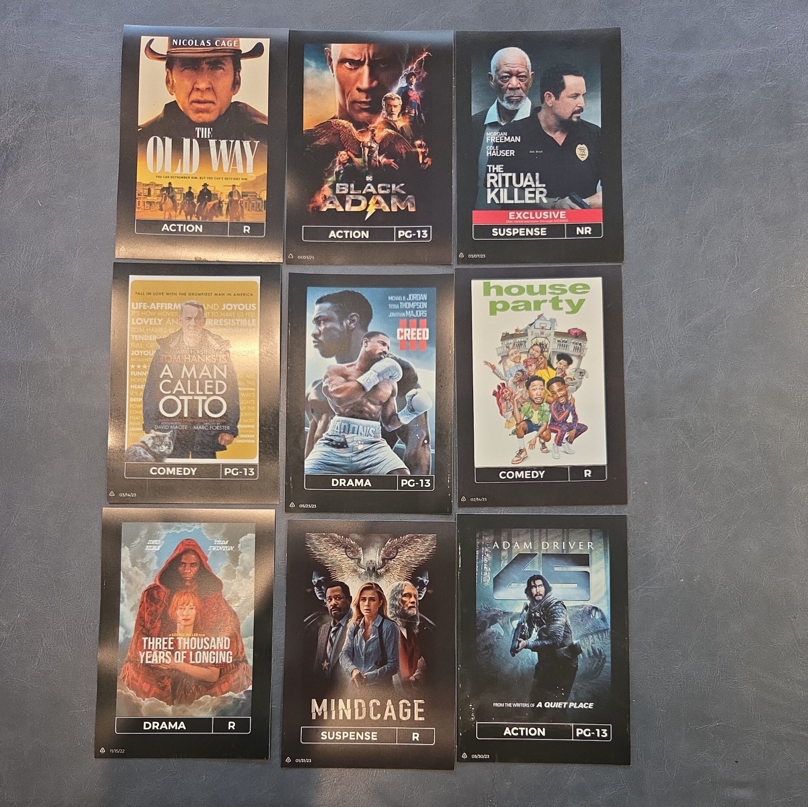Redbox Machine Display Movie Insert Posters 6.5″ x 4.5″, Black Adam, Etc.