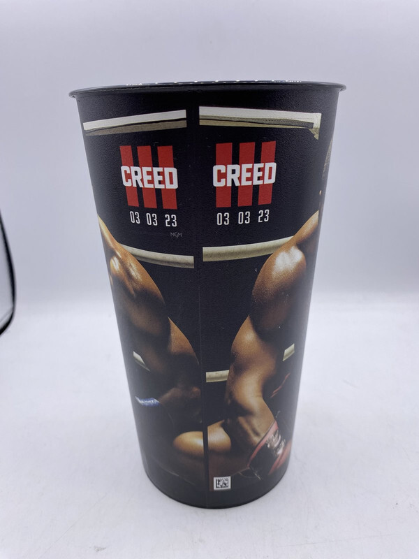 QTY 2* AIRLITE PLASTICS CREED 3 MOVIE THEATER 44 OZ PLASTIC RESUABLE CUP