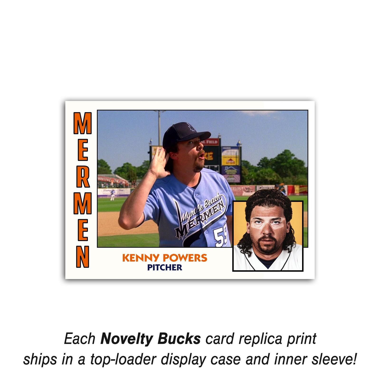 Kenny Powers Novelty Baseball Trading Card Replica Mermen Eastbound & Down