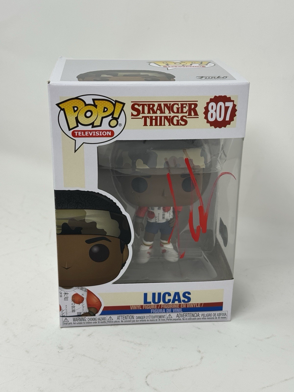 Caleb McLaughlin Stranger Things Signed Autograph Lucas Funko Pop 807 BAS COA