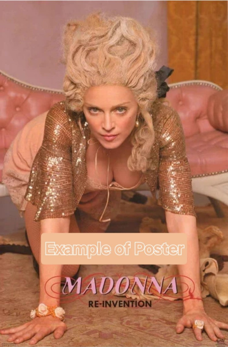 Madonna 2004 Re-Invention Tour Poster 22 X 34 In Original Retail Sleeve