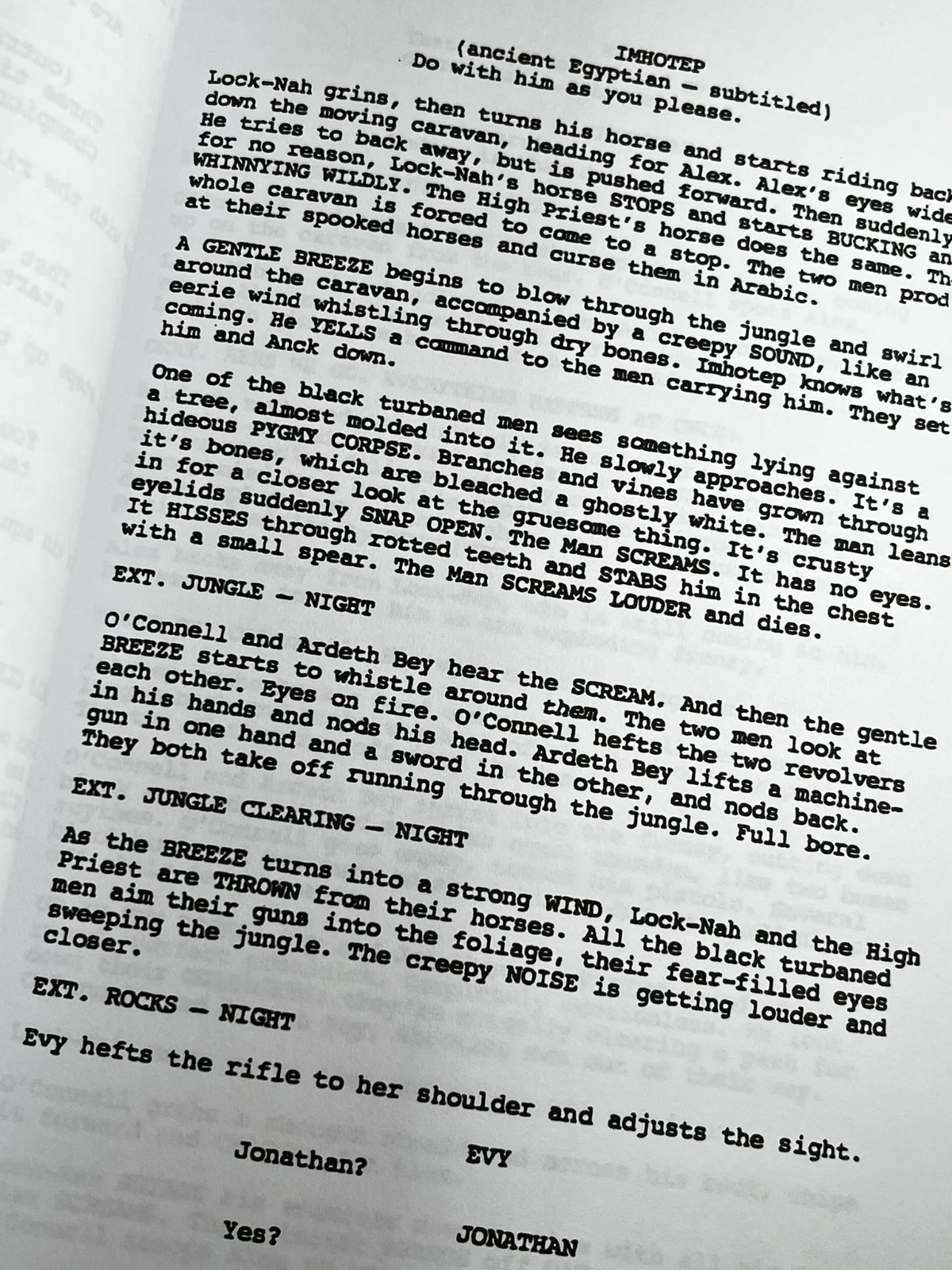 The Mummy Returns Script Signed- Autograph Reprints- Brendan Fraser- The Mummy 2