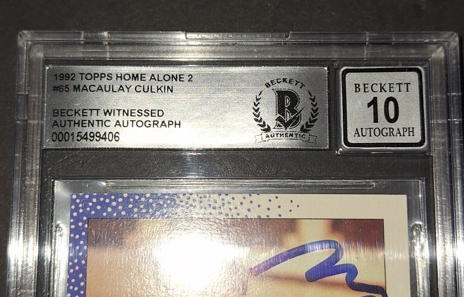 Macaulay Culkin Signed Autographed 1992 Topps Card Home Alone Beckett COA
