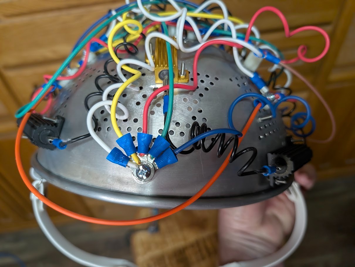 Fan-made Ghostbusters -like Colander Aura Hat