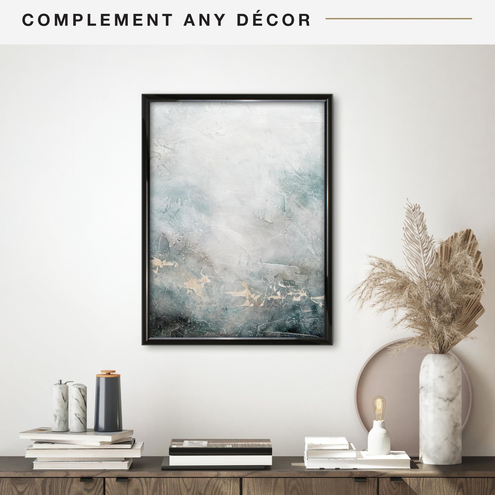 MCS Trendsetter 18×24 Poster Frame Black High-Gloss, Vertical & Horizontal Wa…