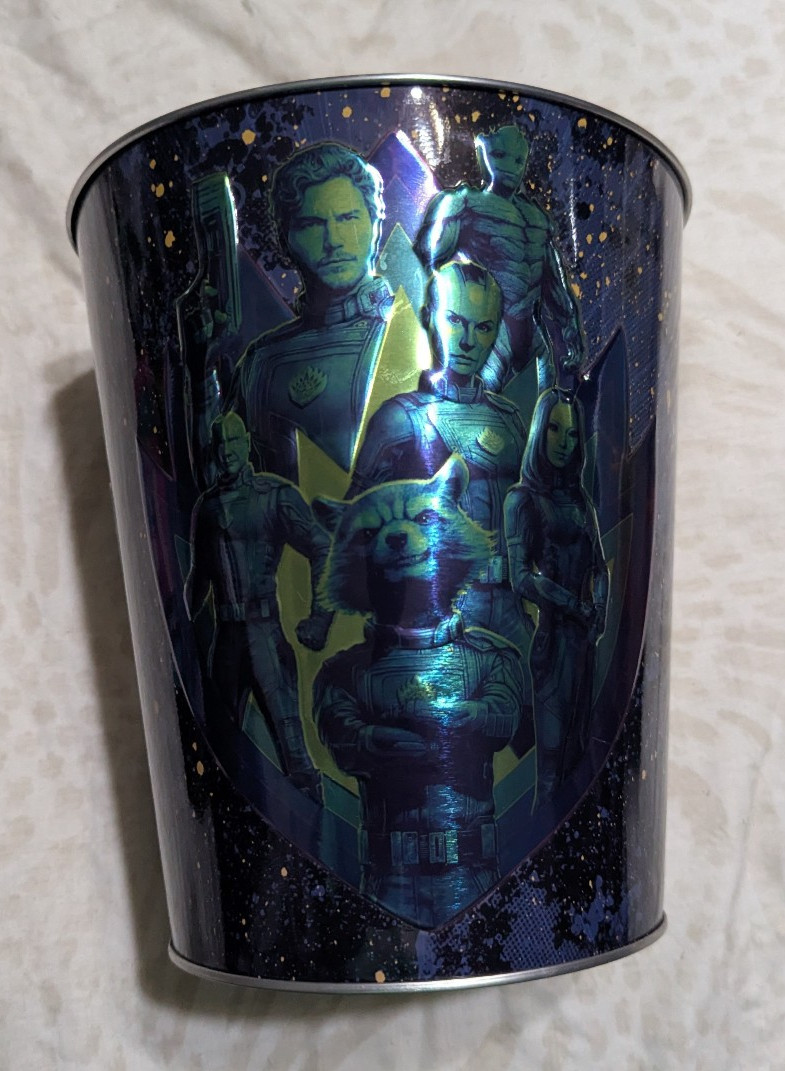 Guardians of The Galaxy Vol. 3 Cinemark Limited Edition Metal Popcorn Tin Bucket