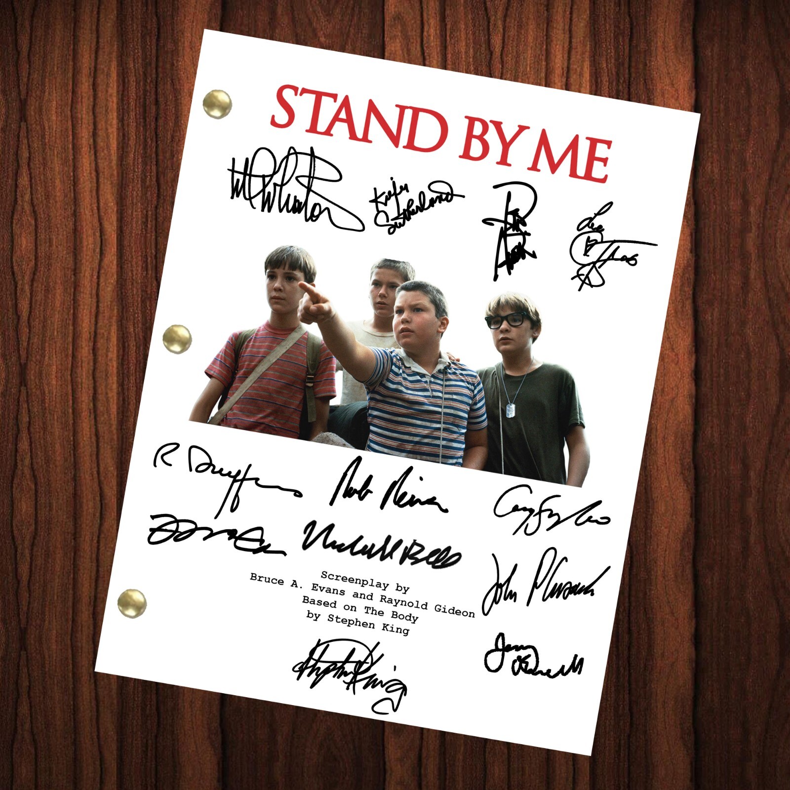 Stand By Me Movie Autographed Signed Script Reprint Wil Wheaton River Phoenix
