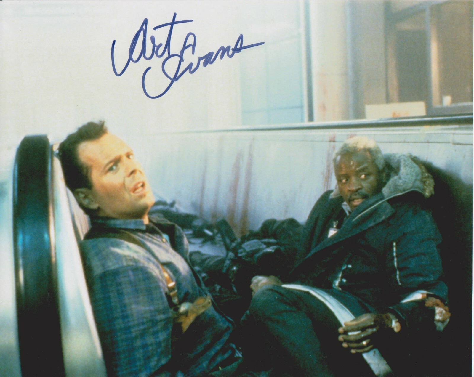 Art Evans Die Hard original autographed 8X10