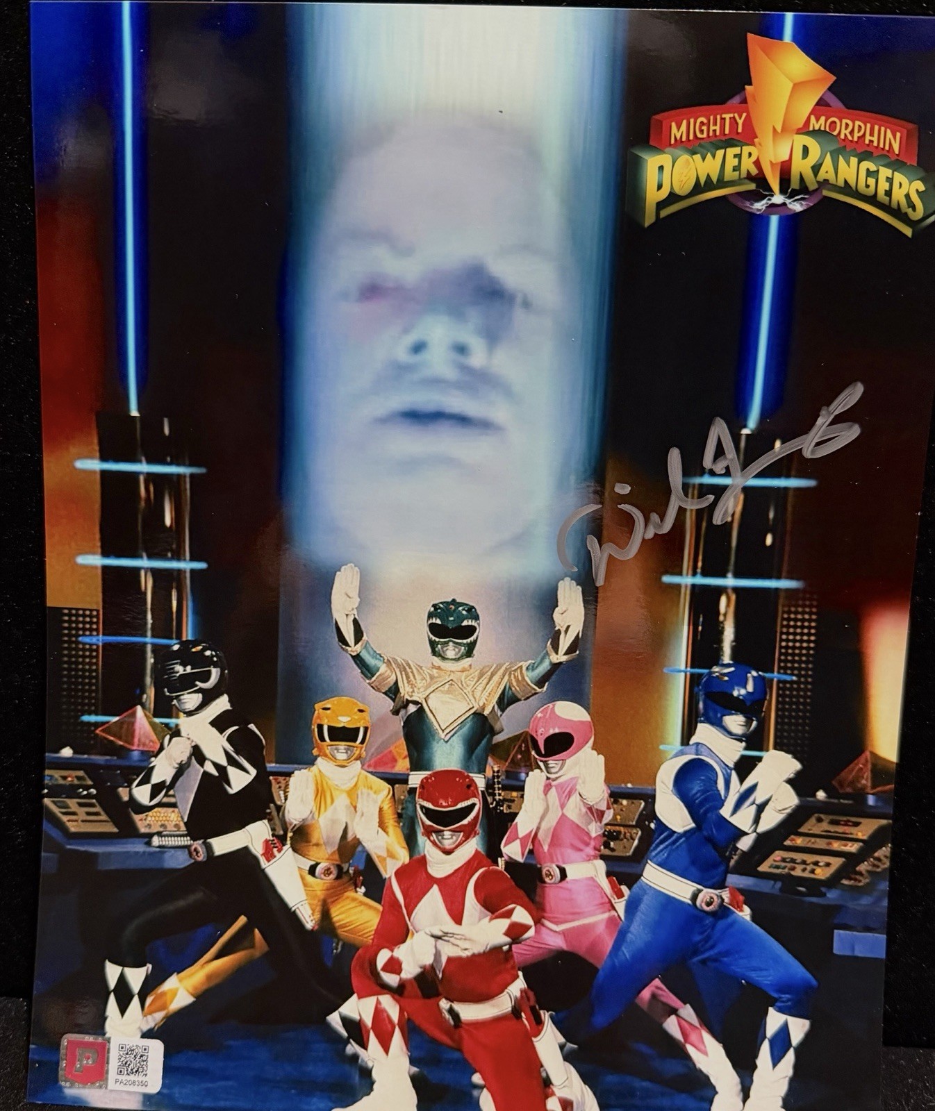 David Fielding Autographed Power Rangers 8 X 10 Photo Silver Ink