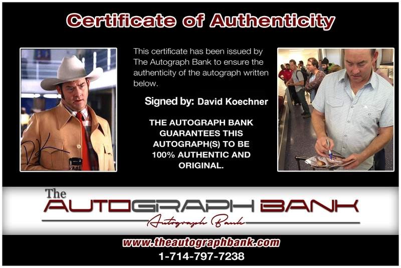 David Koechner signed celebrity 8×10 photo W/Cert Autograph 0108