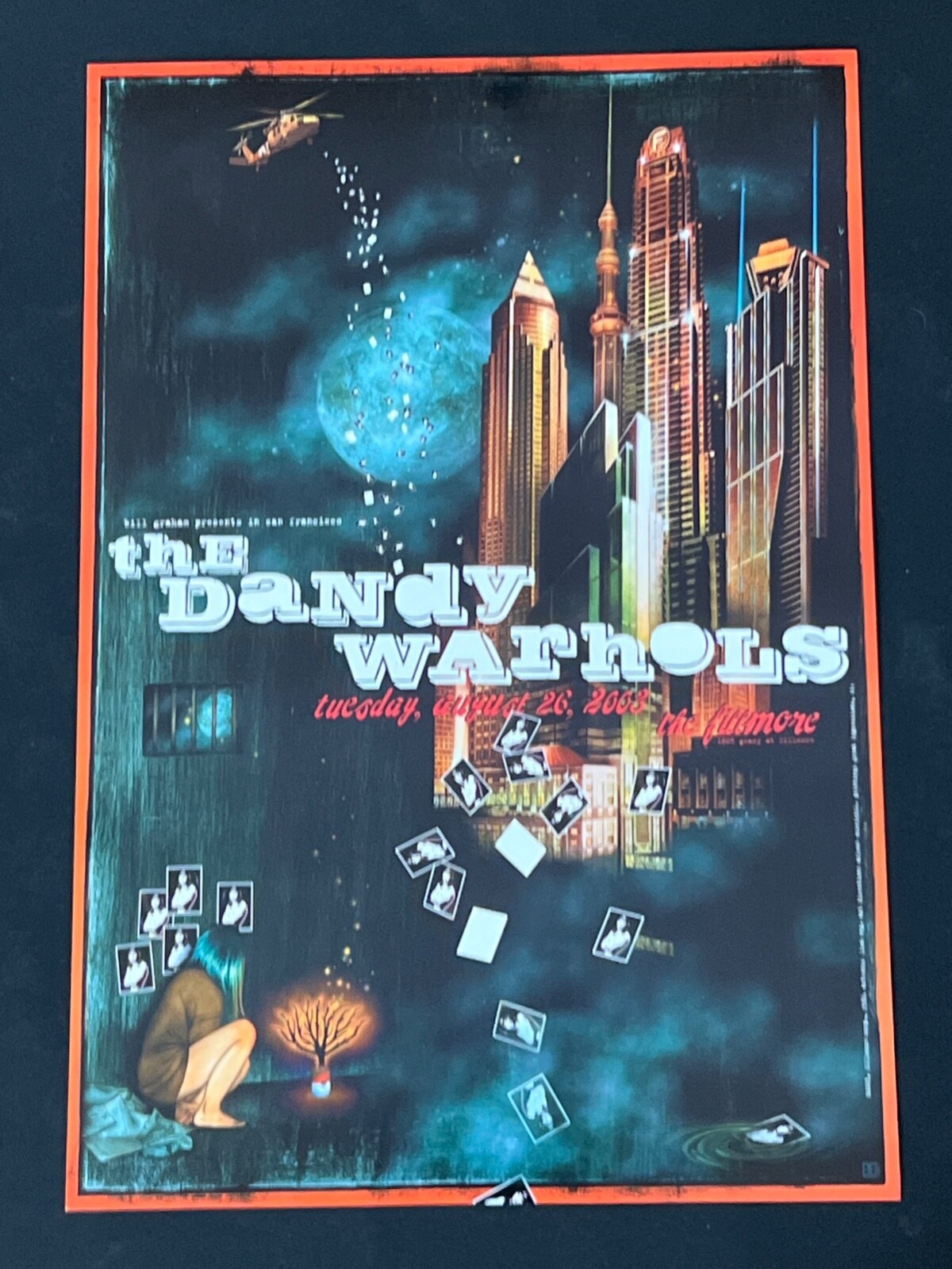 The Dandy Warhols Original Concert Poster 2003 Dark City Tree of Life Fillmore