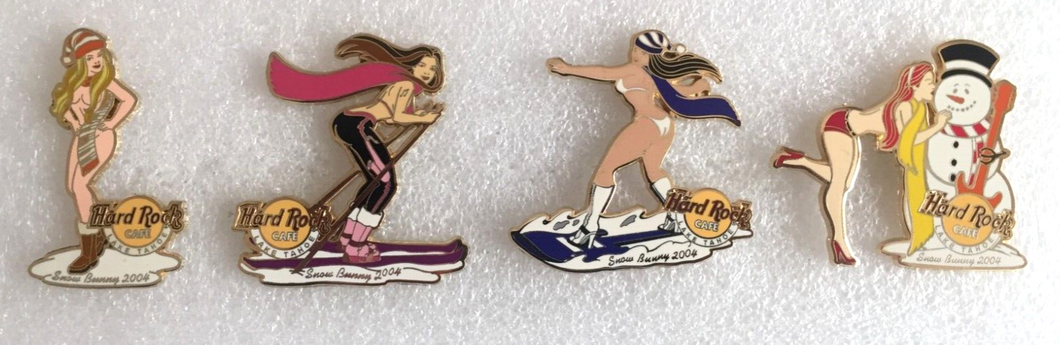 HARD ROCK CAFE LAKE TAHOE 2004 SNOW BUNNY GIRLS SERIES – 4-PIN SET – LE 300