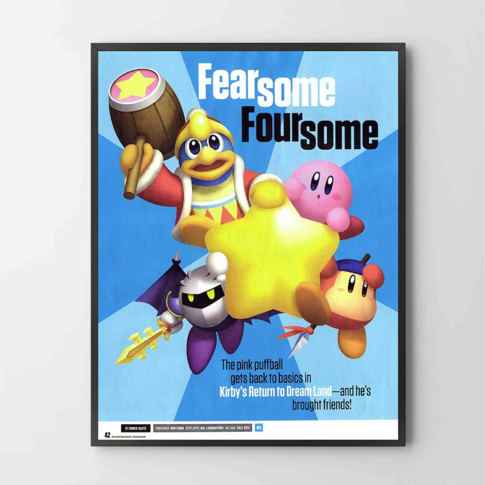 Poster Kirby’s Return To Dream Land Nintendo Wii Unframed Poster Print G5183