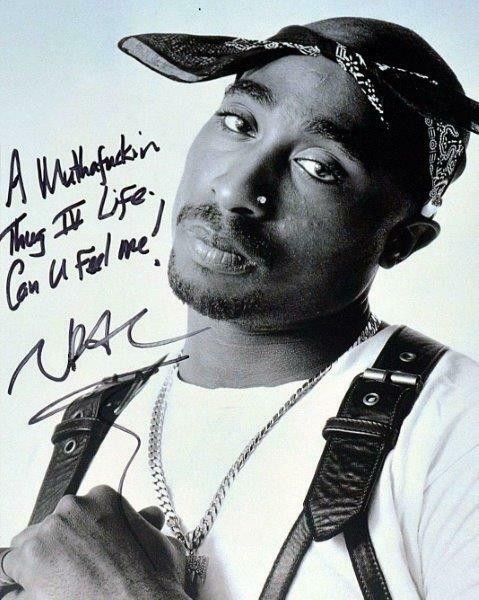 TUPAC SHAKUR RAP SIGNED PHOTO AUTOGRAPH ORIGINAL SIGNATURE 8.5X11 REPRINT
