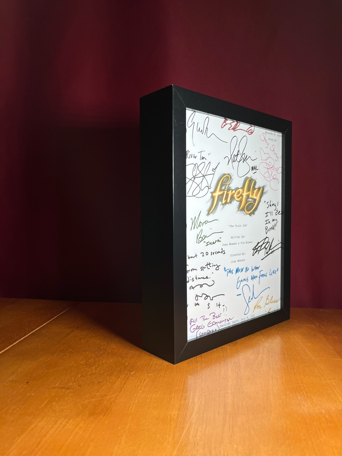 Firefly Pilot & Series Finale Scripts Signed- Autograph Reprints- Firefly Show
