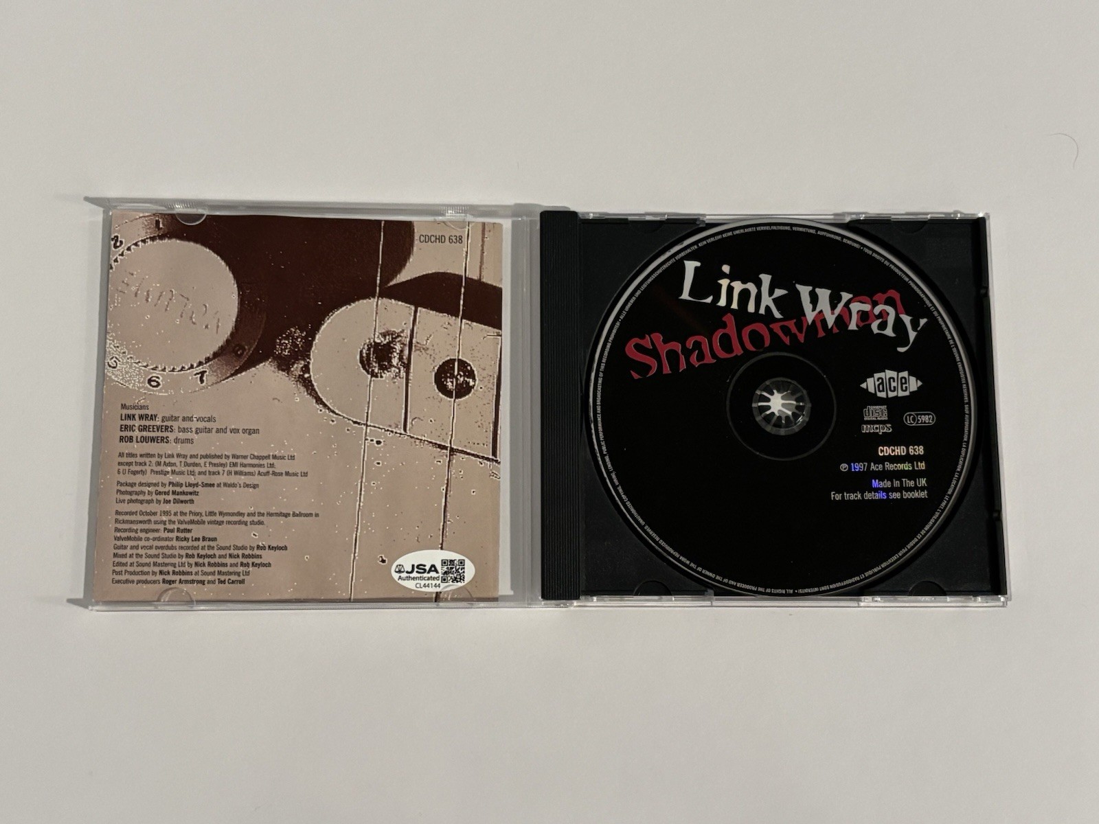 Link Wray Shadowman CD Signed Autographed JSA COA