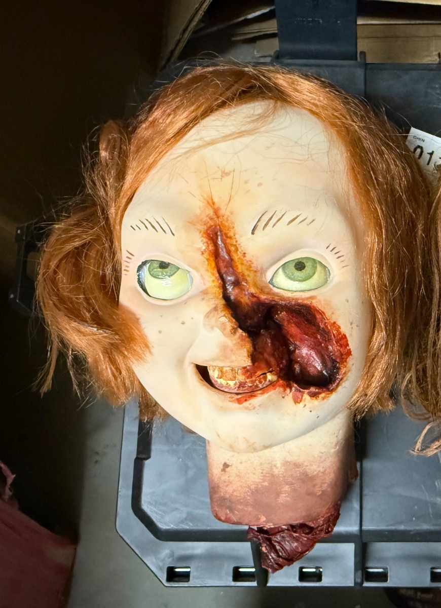 CHUCKY Screen Used Head Colonel’s Cabin TV Show Movie Prop Horror Childs Play 2