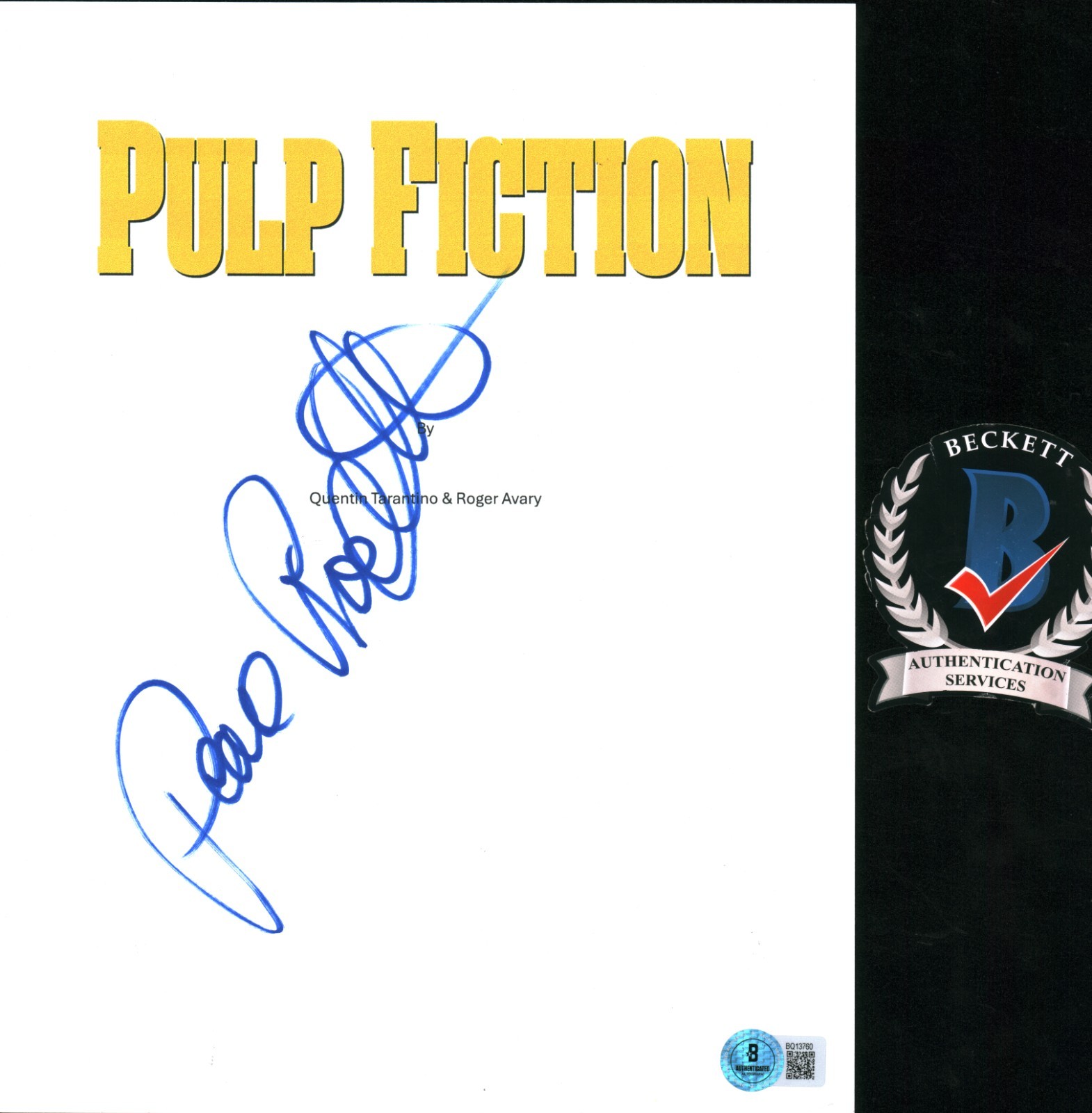 Rosanna Arquette Signed Autograph Pulp Fiction Movie Script Tarantino Film COA