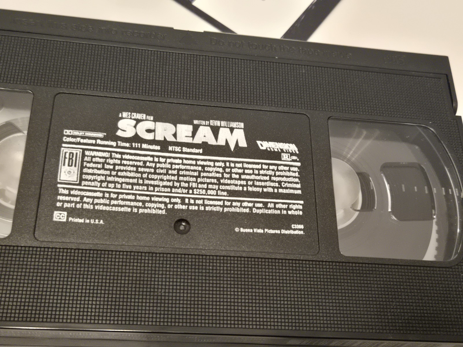 Scream 1996 VHS Dual Signed Arquette Kennedy AUTO COA Rare Neve Eyes Cover