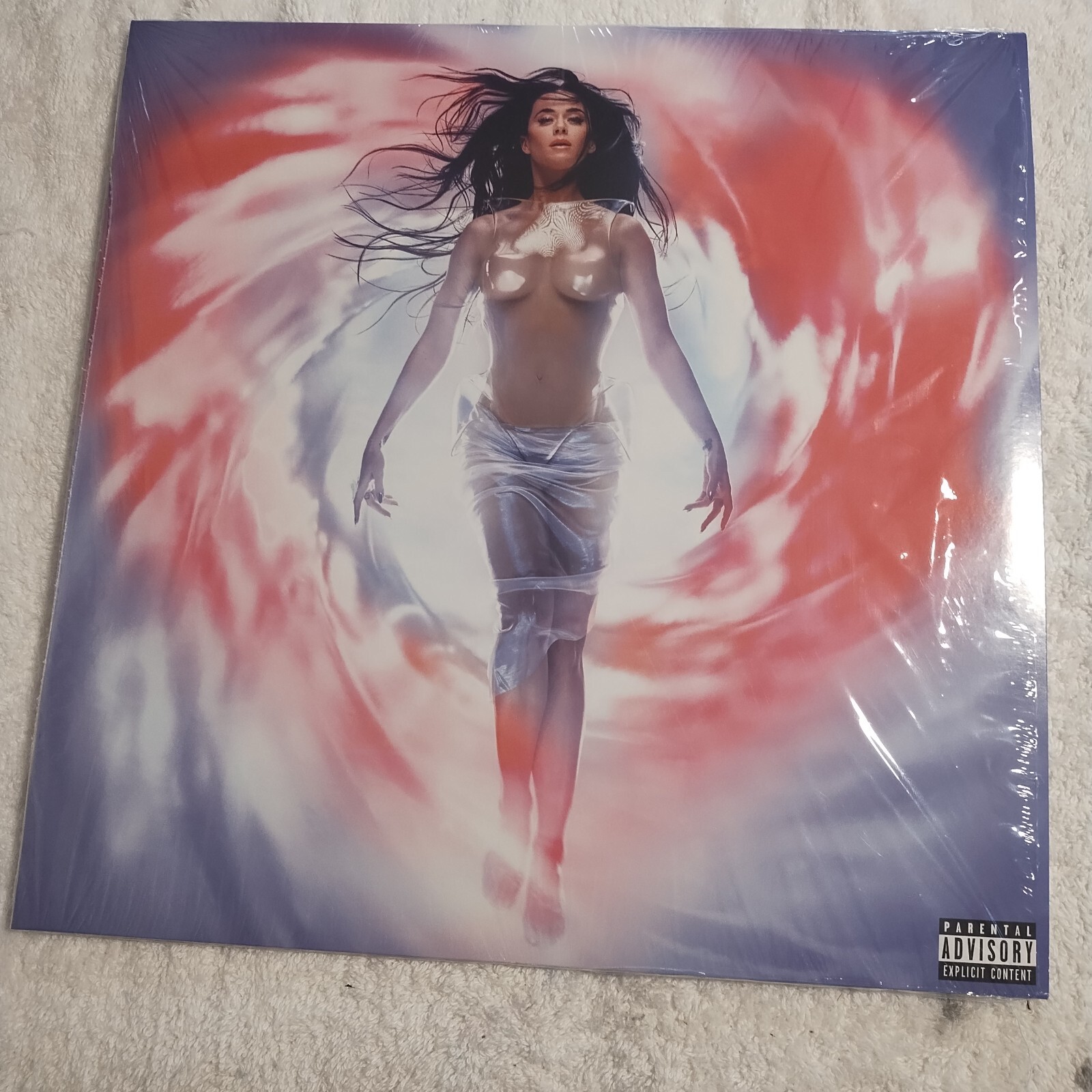 KATY PERRY SIGNED 143 VINYL INSERT SILVER EDITION COA PROOF PARENTAL ADVISORY