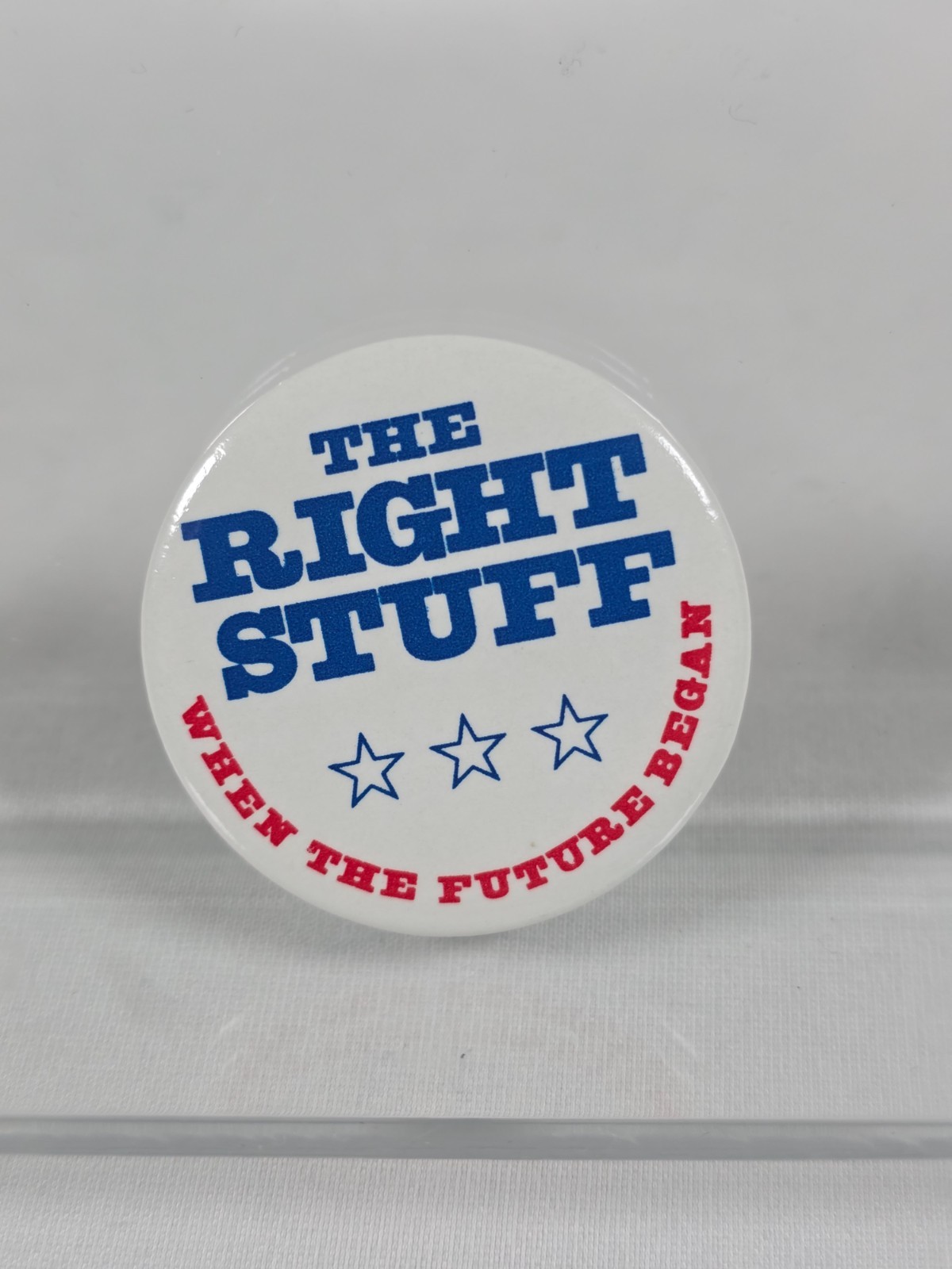The Right Stuff Vintage Movie Promo Button – 1982 1.5in NASA Space Astronaut