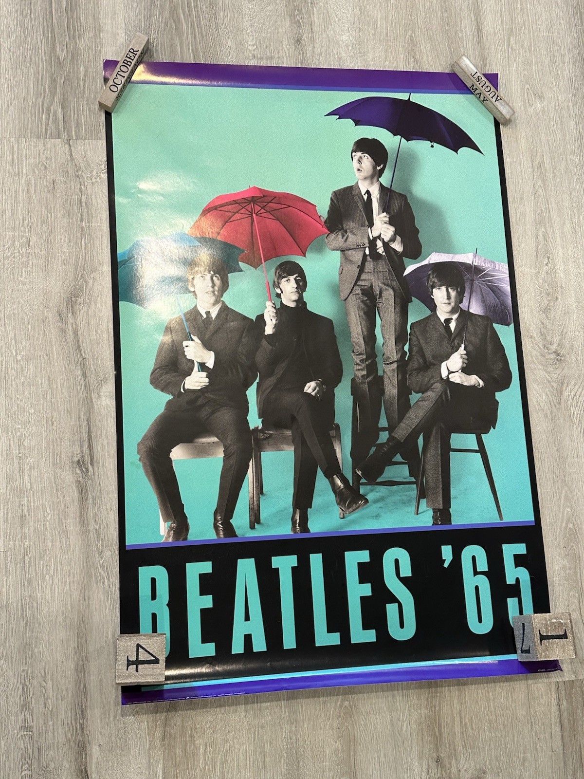 1987 Vintage Beatles ‘65 Litho Poster by Apple Corps ~ BTL052 ~ 24 in x 36 in