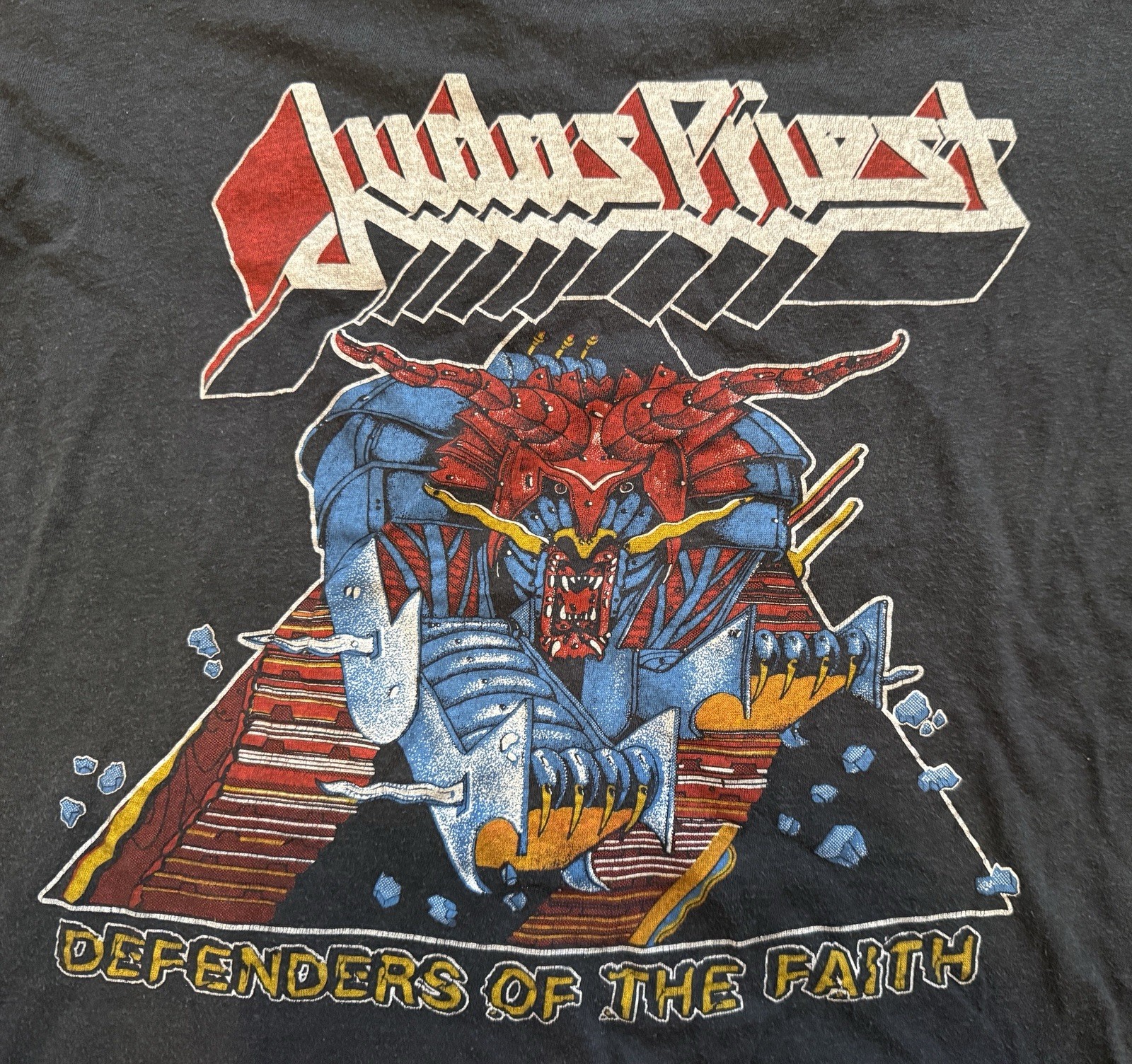 Judas Priest Shirt Vintage 1984 Defenders of the Faith Tour 80s Heavy Metal