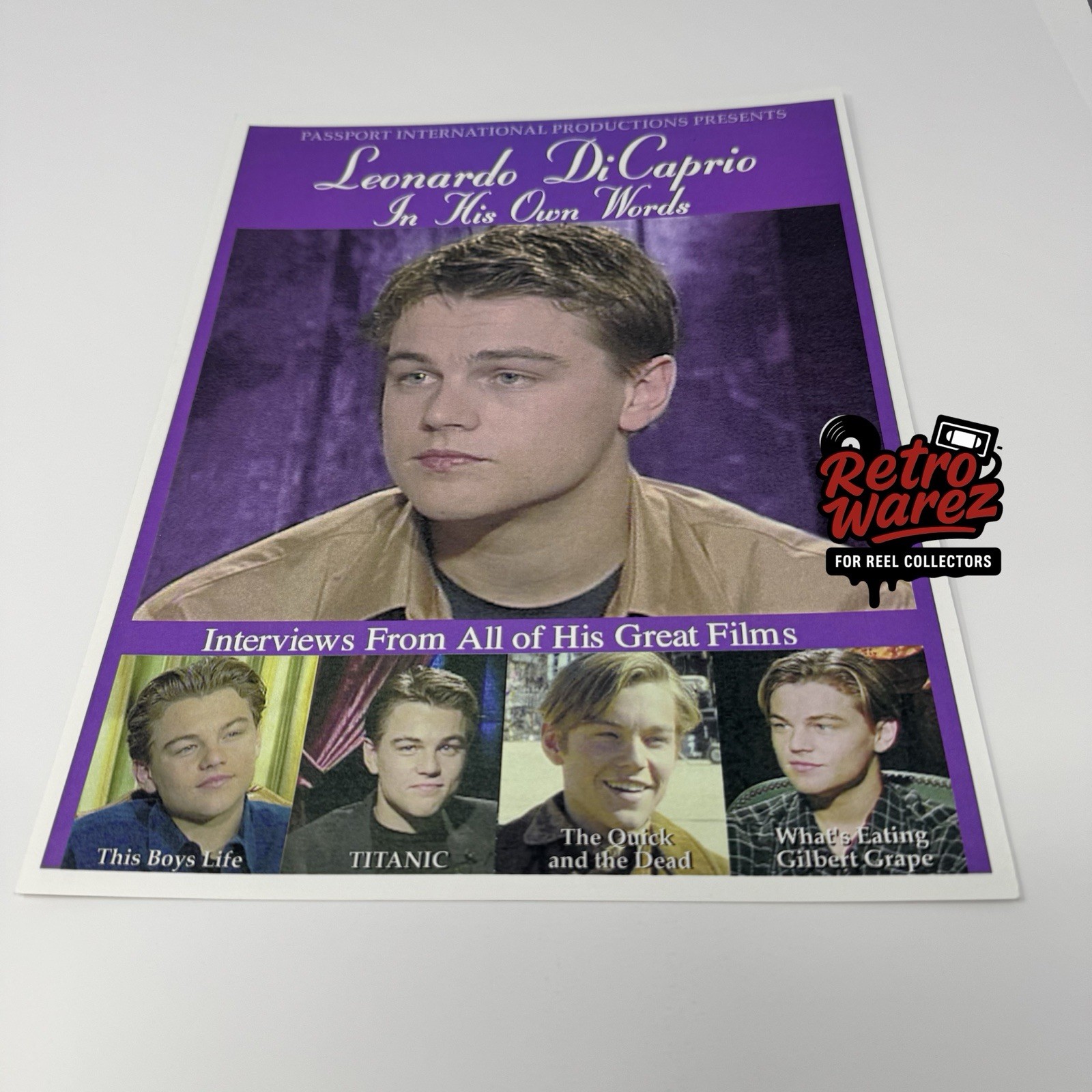 Leonardo DiCaprio In His Own Words Special VHS DVD Promo 8.5×11” AD Slick .