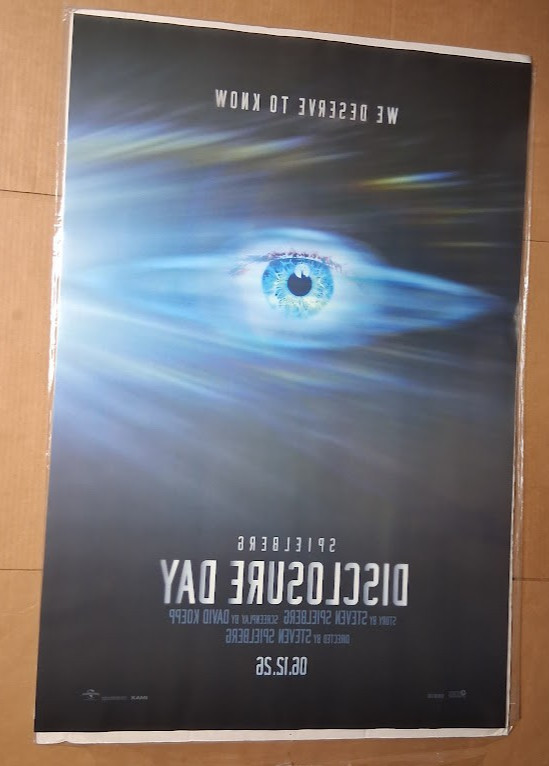 DISCLOSURE DAY Original Double Sided 27×40 Movie Theater Poster Steven Spielberg