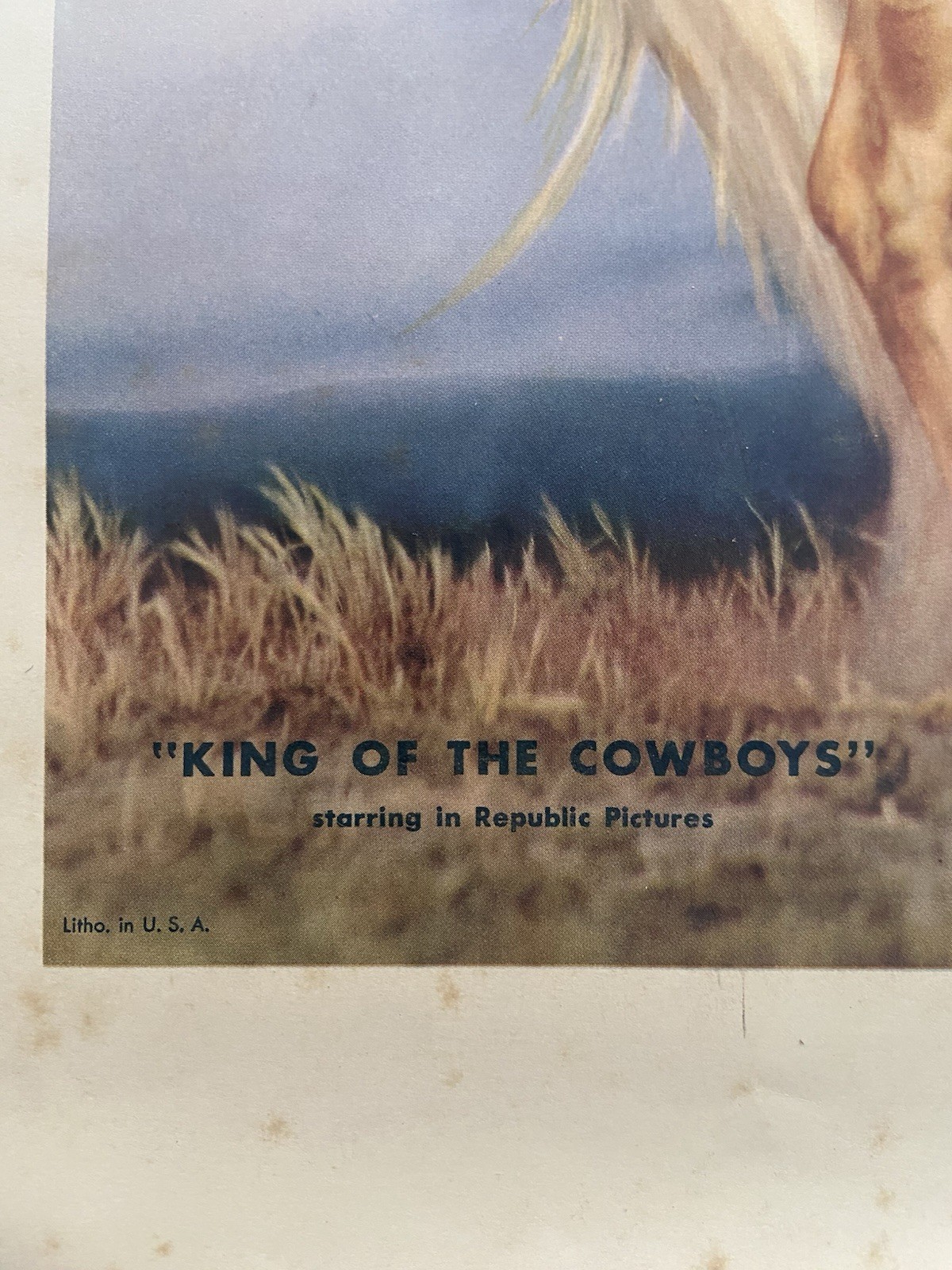 Vintage Roy Rogers King of the Cowboys Movie Poster Republic Pictures Western