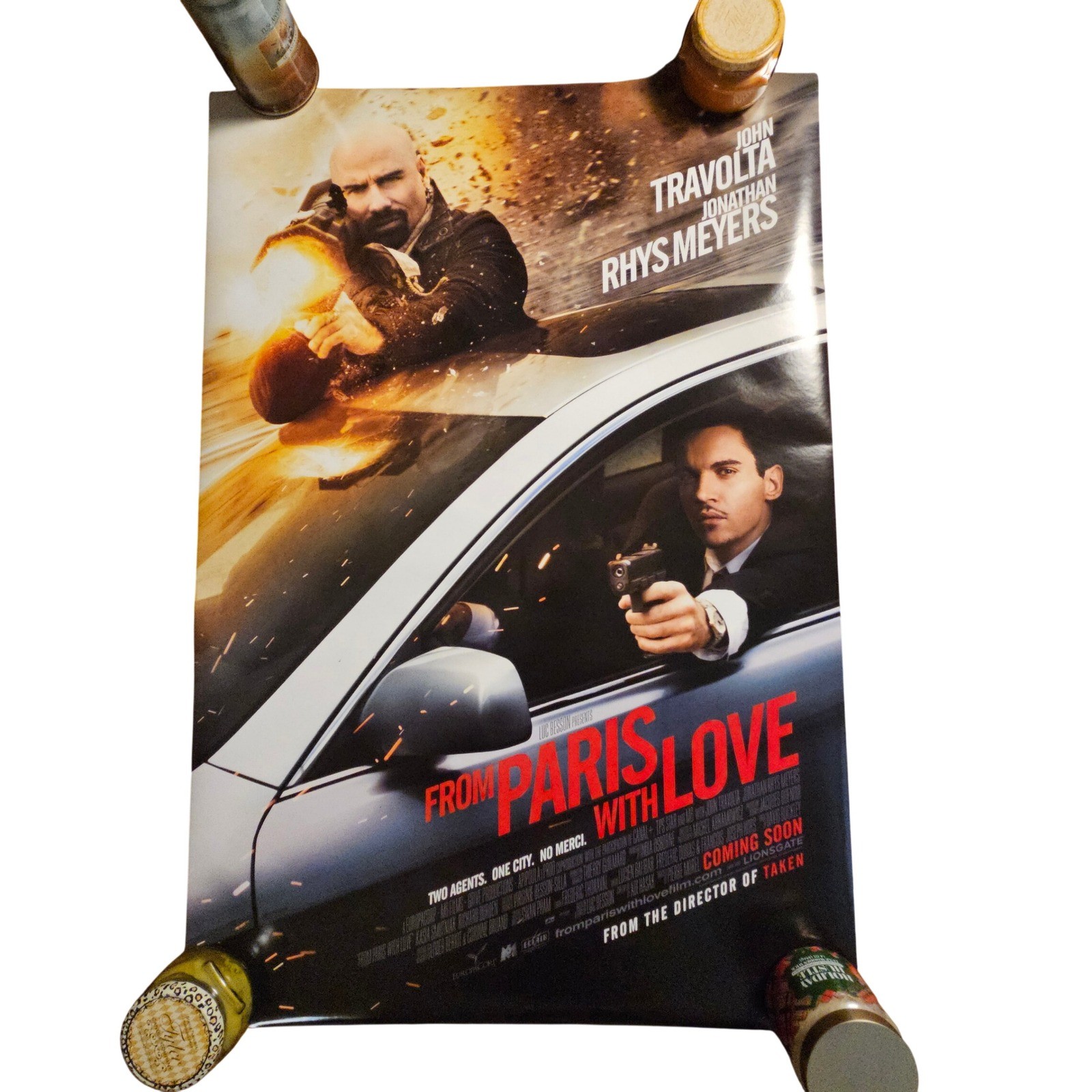 From Paris With Love 2010 Promo Movie Poster 27×40 John Travolta Jonathan Meyers