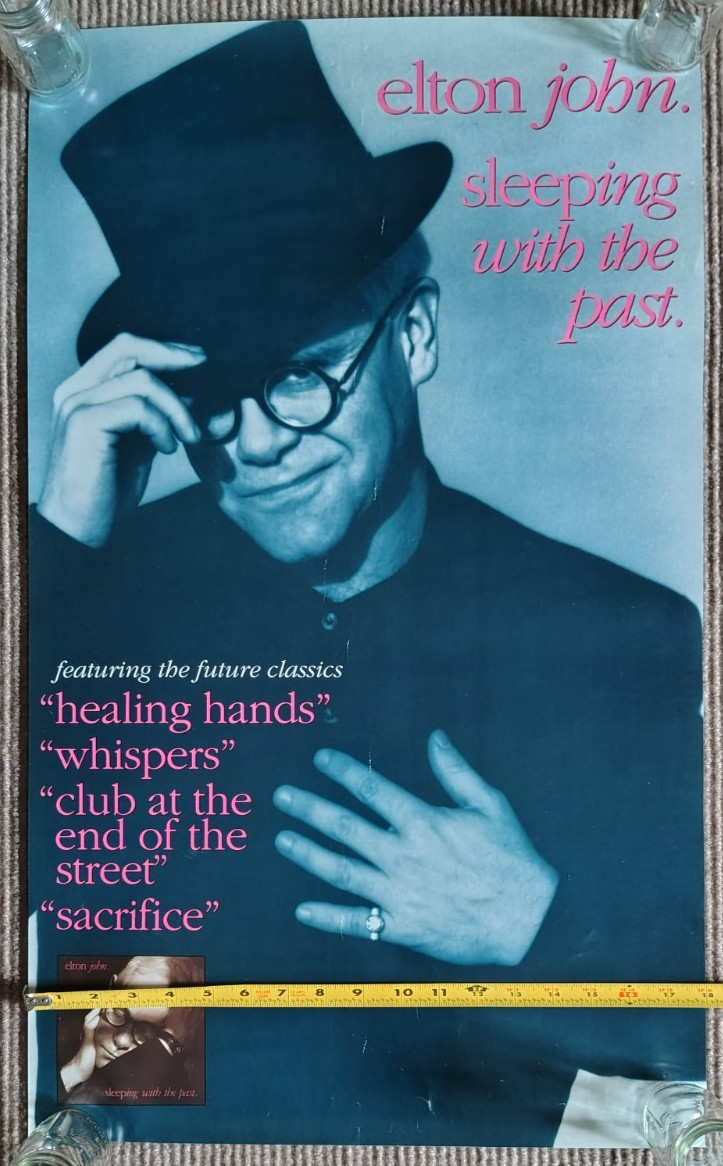 Elton John – Sleeping with the Past – 1989 Promotional Poster 18″ x 30″ Vintage
