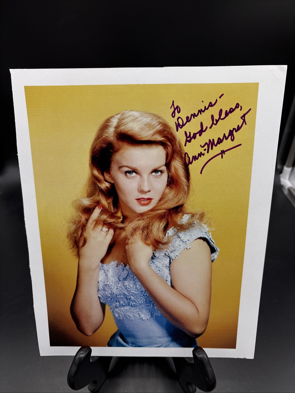 Vintage Beautiful Ann-Margret Autographed 8×10 Color Photo “Viva Las Vegas”-*060