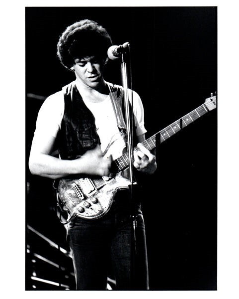 Lou Reed Vintage Concert Playing Plexiglass Guitar Original 8×10 Stamped Photo