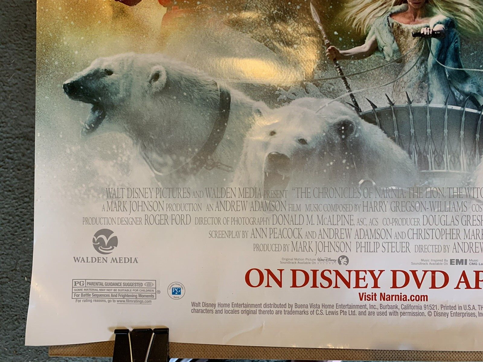 The Chronicles of Narnia (2005) original DVD/video poster – single-sided -rolled