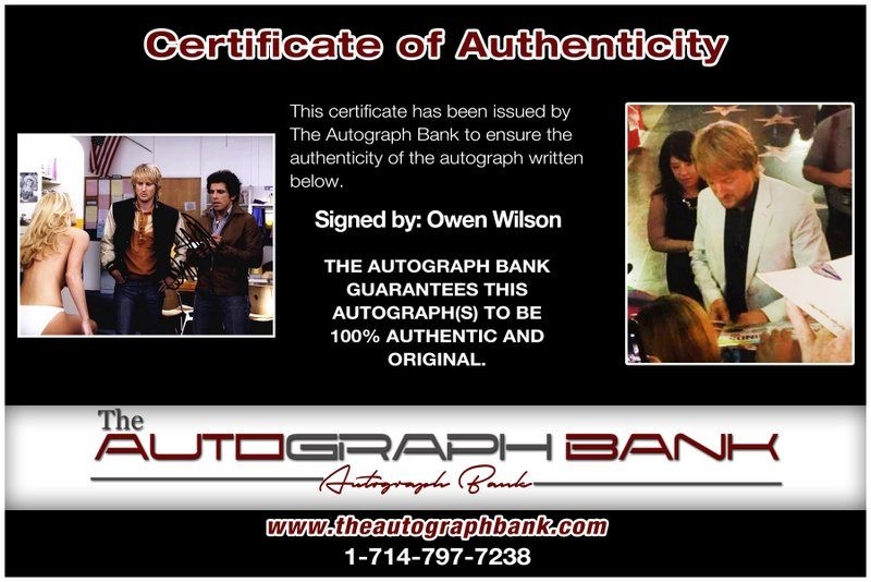 Owen Wilson authentic signed celebrity 8×10 photo W/Cert Autographed D1