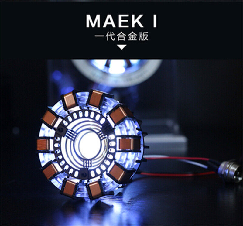 MK2/MK1 Iron Man Arc Reactor Proof that Tony Stark Heart Chest LED Lamp Light
