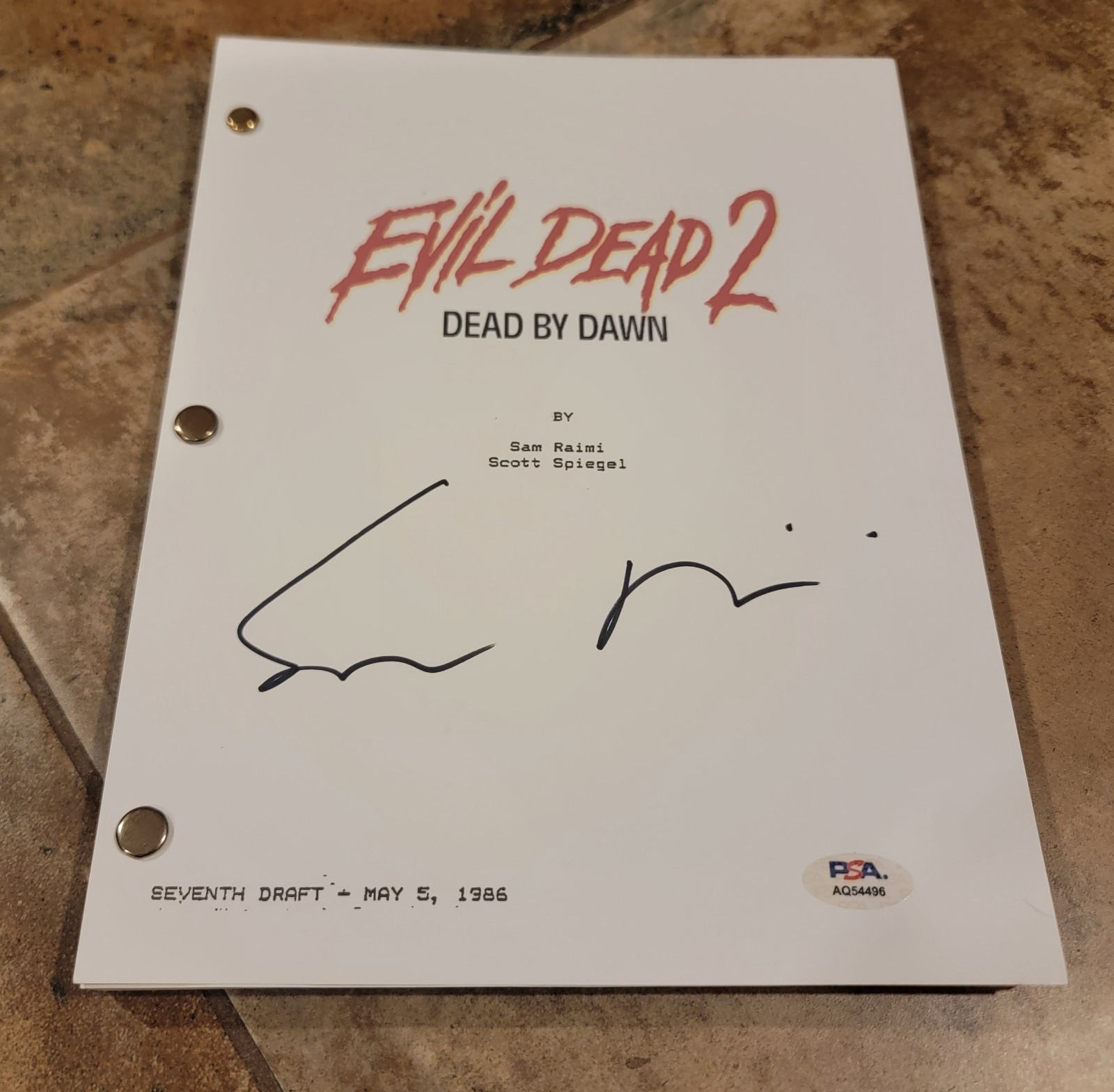 Sam Raimi signed Evil Dead II 2 script full 131 pages PSA DNA autograph