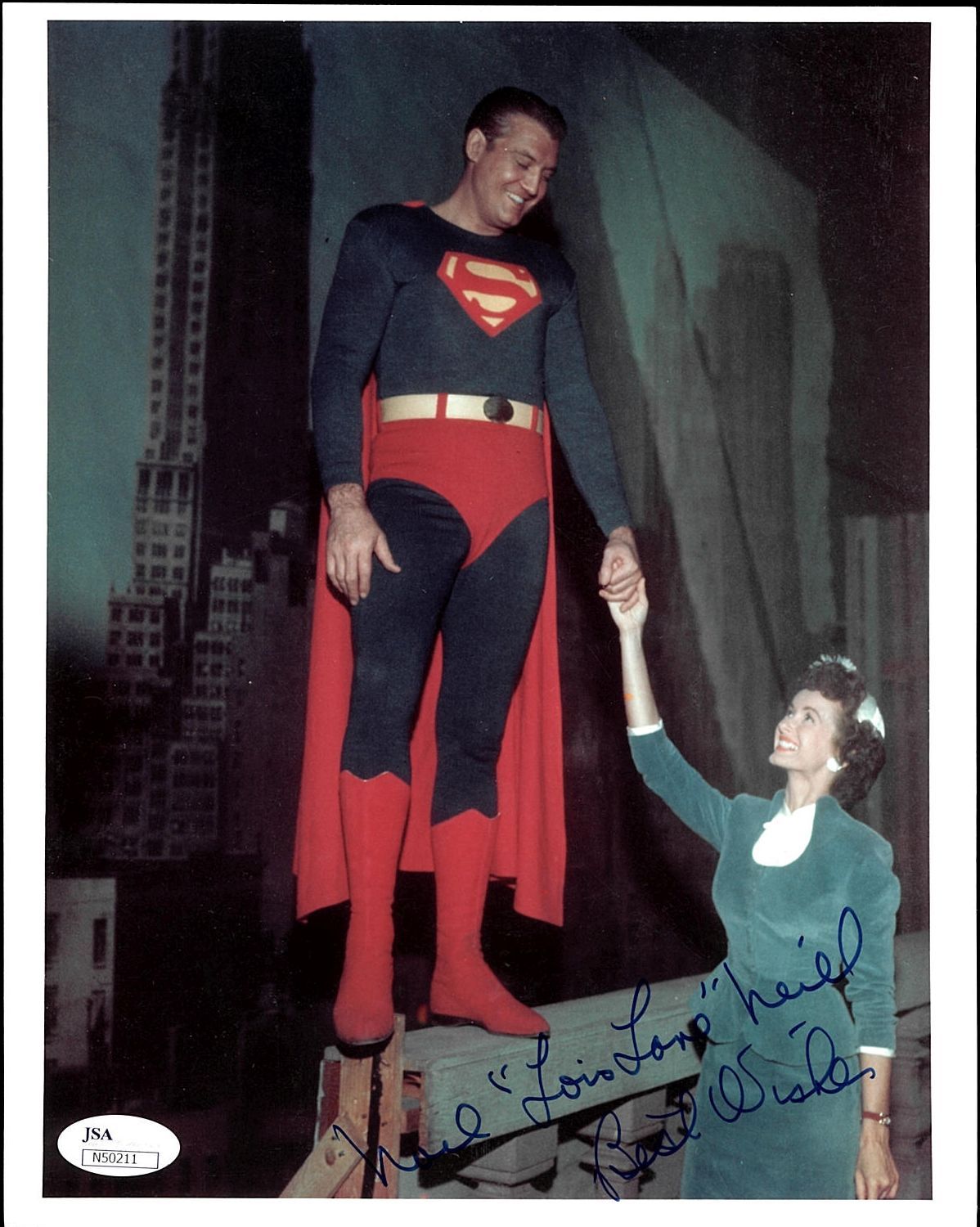 NOEL NEIL SIGNED JSA (SUPERMAN’S GIRLFRIEND LOIS LANE) LOIS LANE 8X10 #N50211