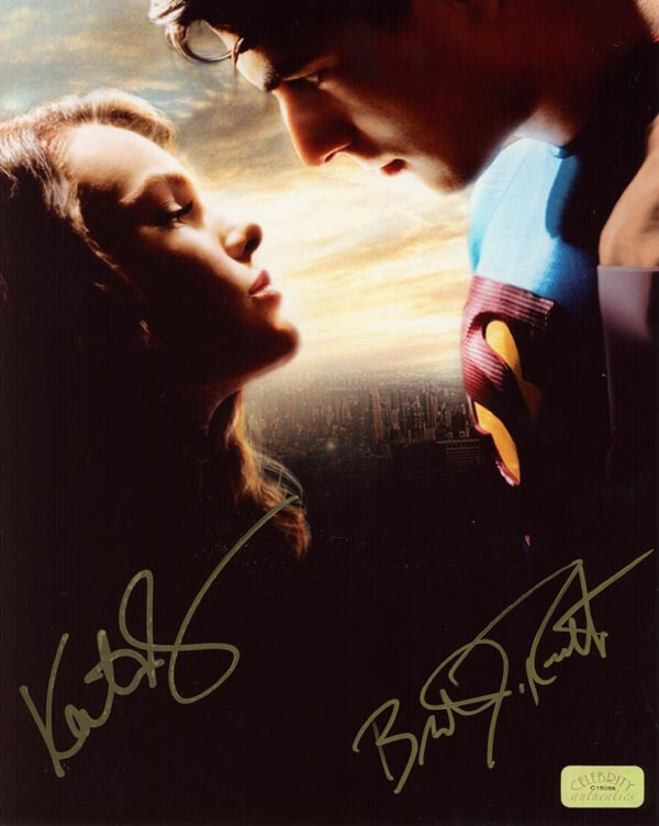 KATE BOSWORTH BRANDON ROUTH DUAL SIGNED 8×10 PHOTO SUPERMAN RARE BECKETT BAS
